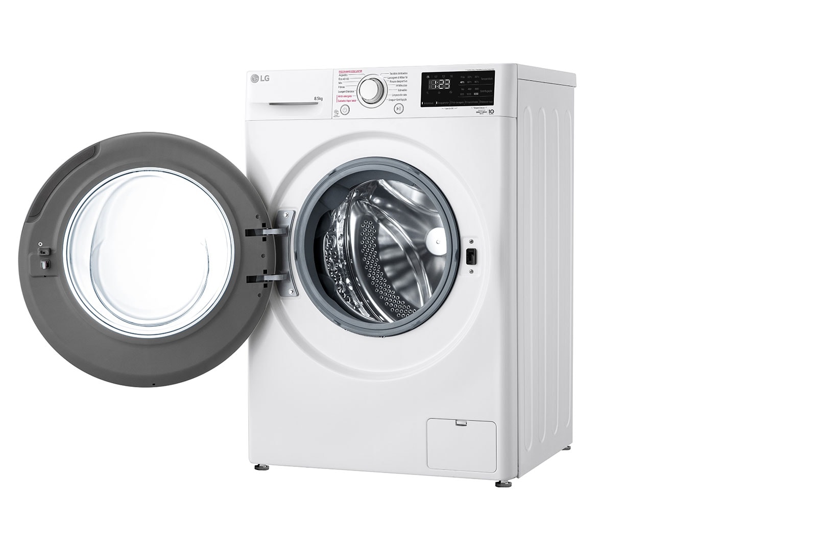 LG Máquina de lavar roupa slim LG F2WV3S85S3W, 8,5 kg, eficiência energética C, 1200 r.p.m., AI DD™, Steam™, branco, F2WV3S85S3W