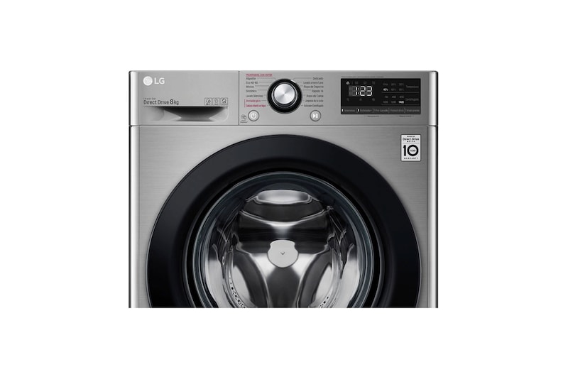 LG Máquina de lavar roupa slim LG F2WV5S85S2S, 8,5 kg, eficiência energética C, 1200 r.p.m., AI DD™, Steam™, TurboWash™, inox, F2WV5S85S2S