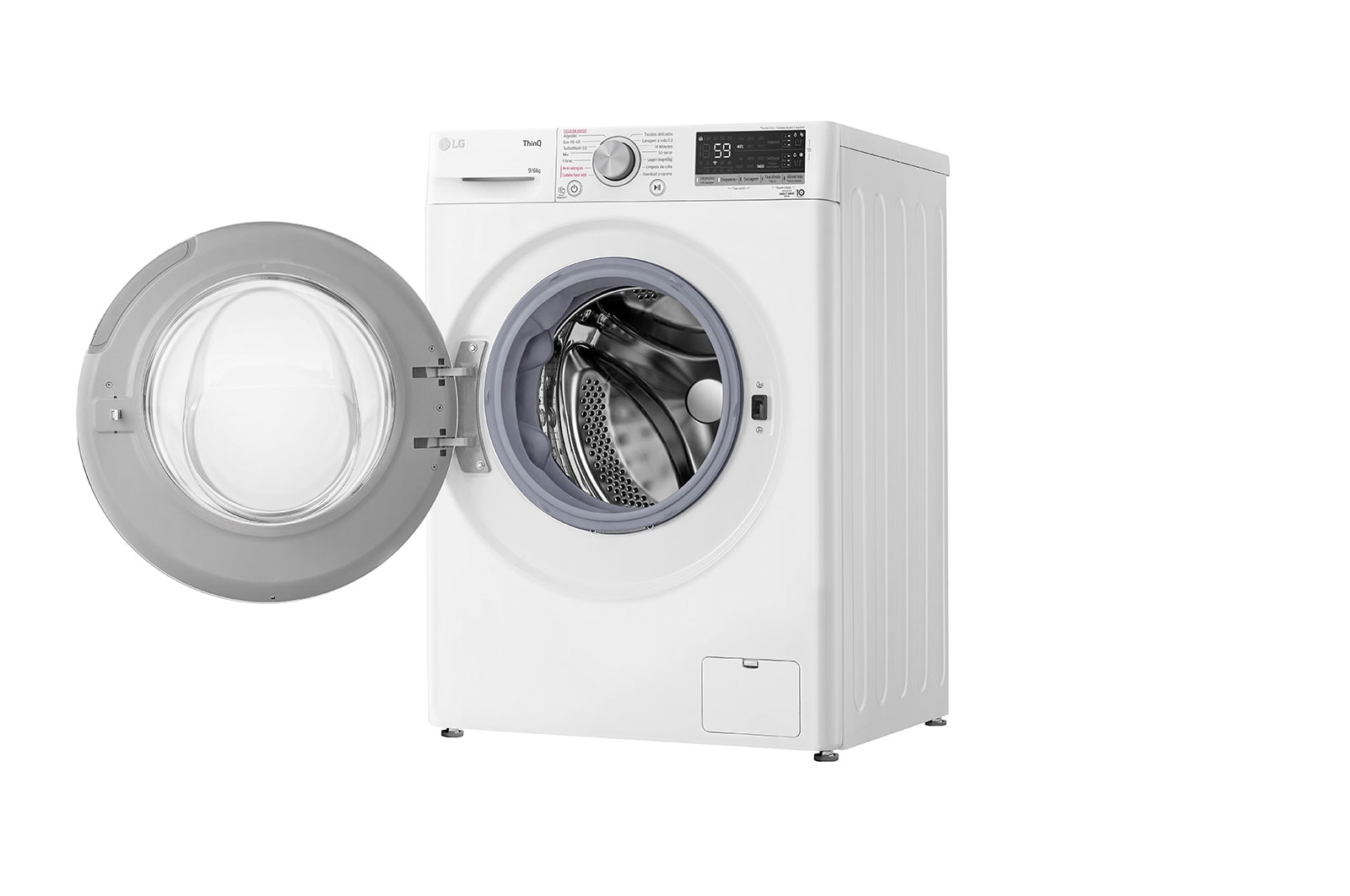 LG Máquina de lavar e secar roupa LG F4DV5509S2W, 9/6 kg, eficiência energética B/E, 1400 r.p.m., AI DD™, Steam™, TurboWash™, ezDispense™, branco, F4DV5509S2W