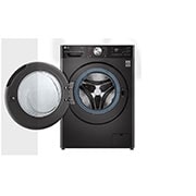 LG Máquina de lavar e secar roupa LG F4DV9510P2B, 10,5/7 kg, eficiência energética A/E, 1400 r.p.m., AI DD™, Steam+™, TurboWash360™, ezDispense™, EcoHybrid™, preto, F4DV9510P2B