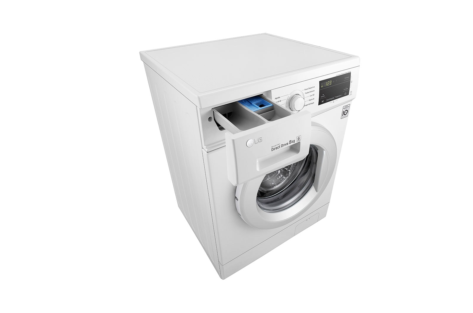 LG Máquina de lavar roupa LG F4J3TN3W, 8 kg, eficiência energética D, 1400 r.p.m., Inverter Direct Drive™, branco, F4J3TN3W