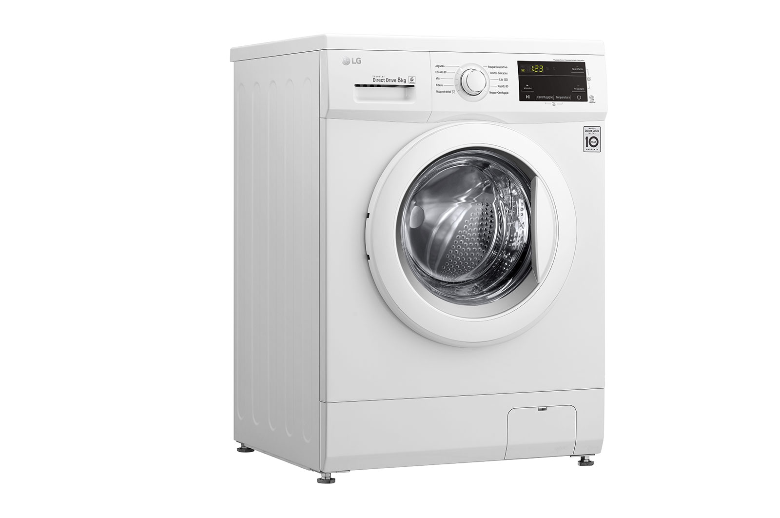 LG Máquina de lavar roupa LG F4J3TN3W, 8 kg, eficiência energética D, 1400 r.p.m., Inverter Direct Drive™, branco, F4J3TN3W