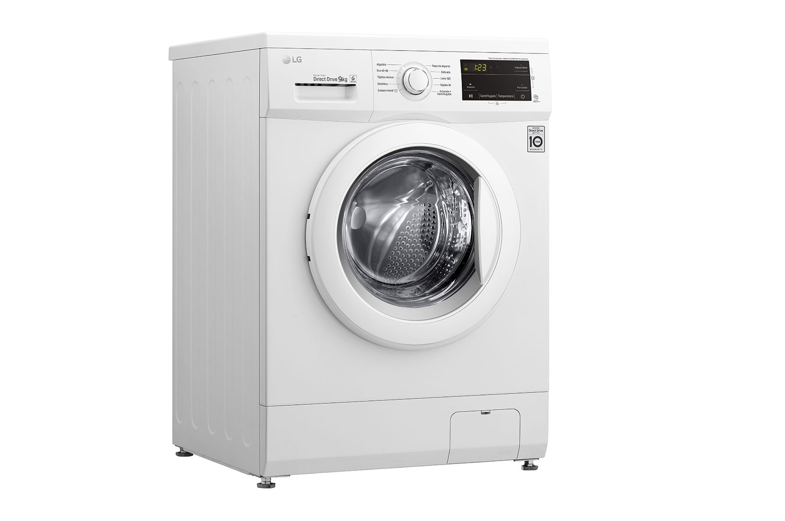 LG Máquina de lavar roupa LG F4J3VY3W, 9 kg, eficiência energética D, 1400 r.p.m., Inverter Direct Drive™, Steam™, branco, F4J3VY3W