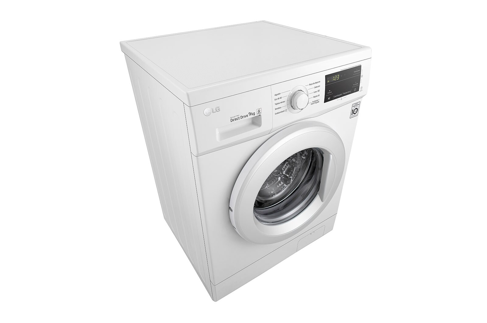 LG Máquina de lavar roupa LG F4J3VY3W, 9 kg, eficiência energética D, 1400 r.p.m., Inverter Direct Drive™, Steam™, branco, F4J3VY3W