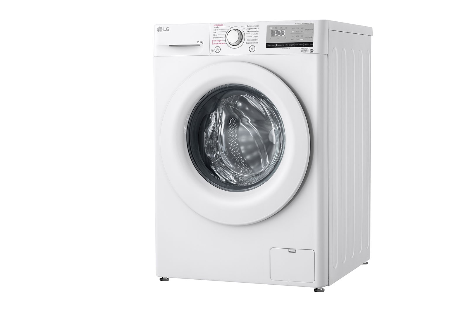 LG Máquina de lavar roupa LG F4WV301S3WE, 10,5 kg, eficiência energética B, 1400 r.p.m., AI DD™, Steam™, branco, F4WV301S3WE