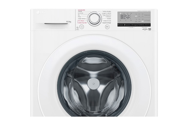 LG Máquina de lavar roupa LG F4WV301S3WE, 10,5 kg, eficiência energética B, 1400 r.p.m., AI DD™, Steam™, branco, F4WV301S3WE
