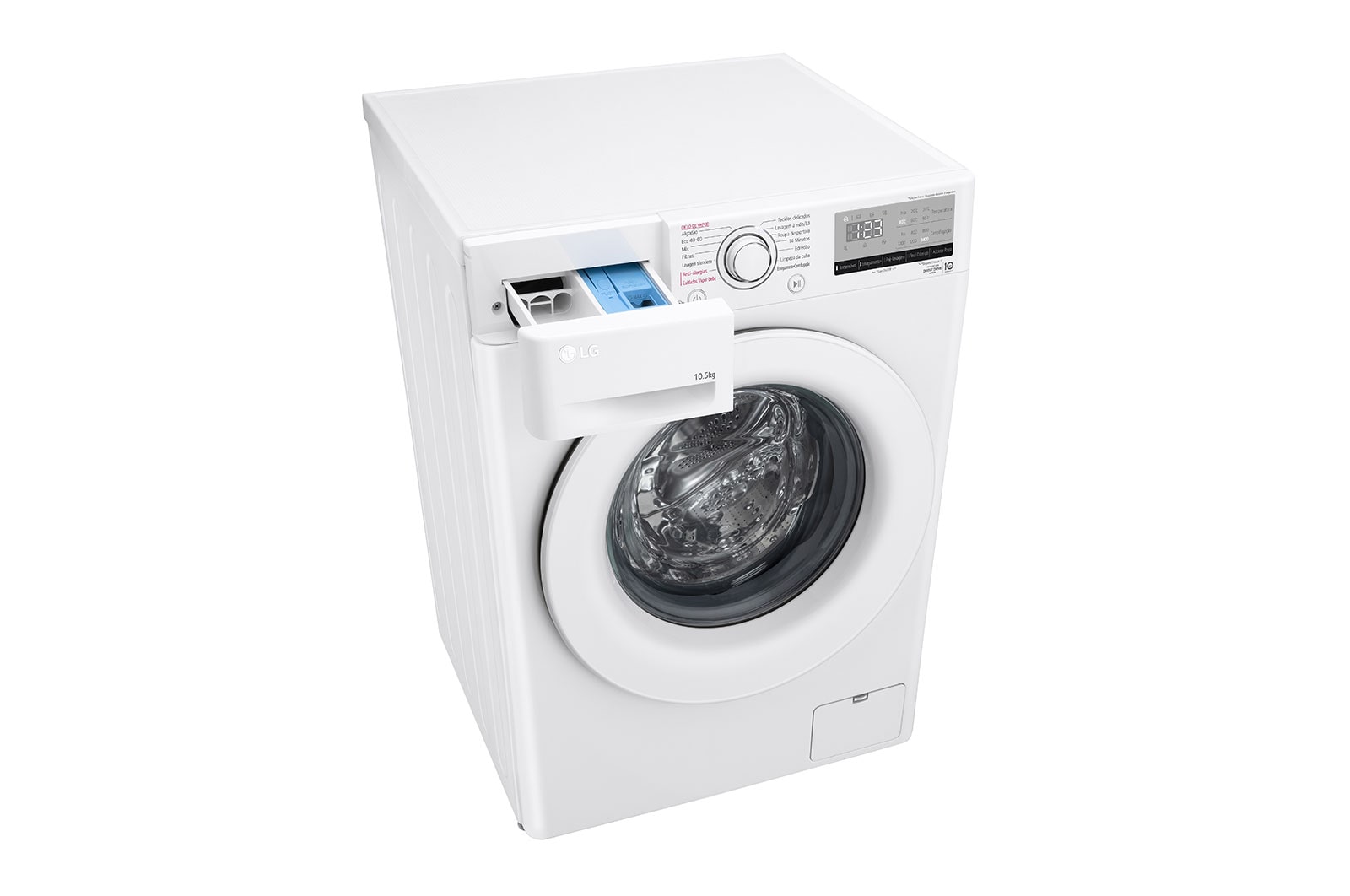 LG Máquina de lavar roupa LG F4WV301S3WE, 10,5 kg, eficiência energética B, 1400 r.p.m., AI DD™, Steam™, branco, F4WV301S3WE