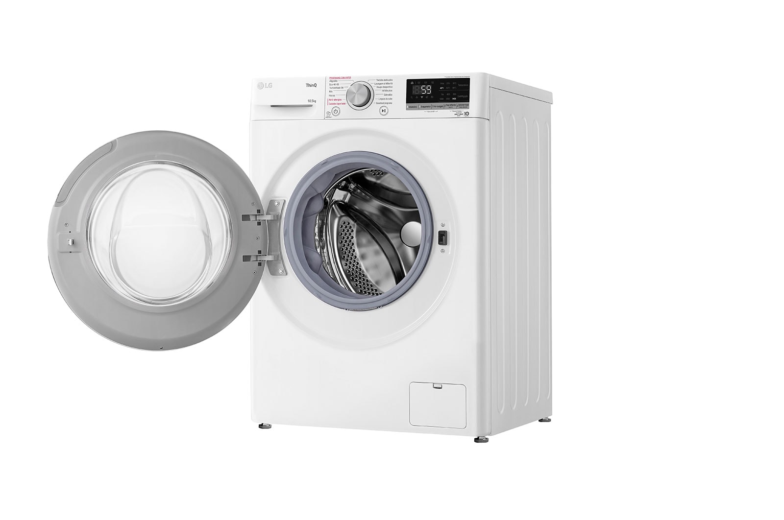 LG Máquina de lavar roupa LG F4WV5010S0W, 10,5 kg, eficiência energética B, 1400 r.p.m., AI DD™, Steam™, TurboWash™, branco, F4WV5010S0W