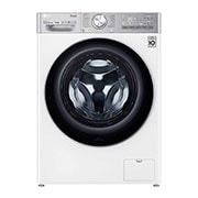 Vista frontal de Máquina de lavar roupa LG F4WV9512P2W, 12 kg, eficiência energética A, 1400 r.p.m., AI DD™, Steam&#43;™, TurboWash360™, ezDispense™, branco F4WV9512P2W