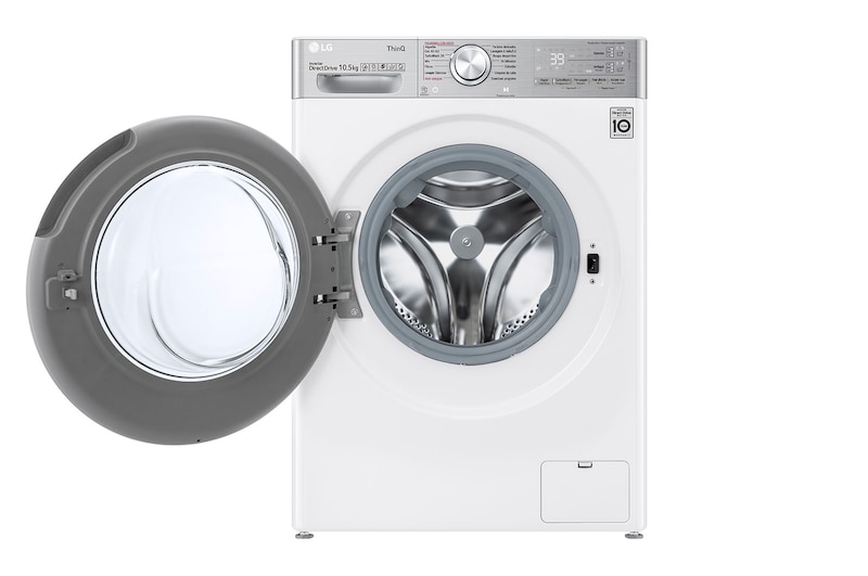 LG Máquina de lavar roupa LG F6WV9510P2W, 10,5 kg, eficiência energética A, 1600 r.p.m., AI DD™, Steam+™, TurboWash360™, ezDispense™, branco, F6WV9510P2W
