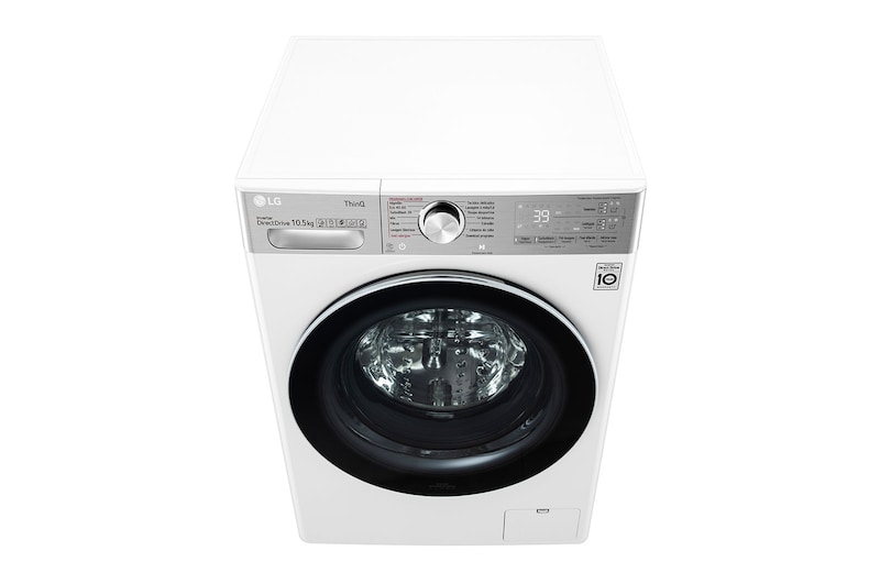 LG Máquina de lavar roupa LG F6WV9510P2W, 10,5 kg, eficiência energética A, 1600 r.p.m., AI DD™, Steam+™, TurboWash360™, ezDispense™, branco, F6WV9510P2W