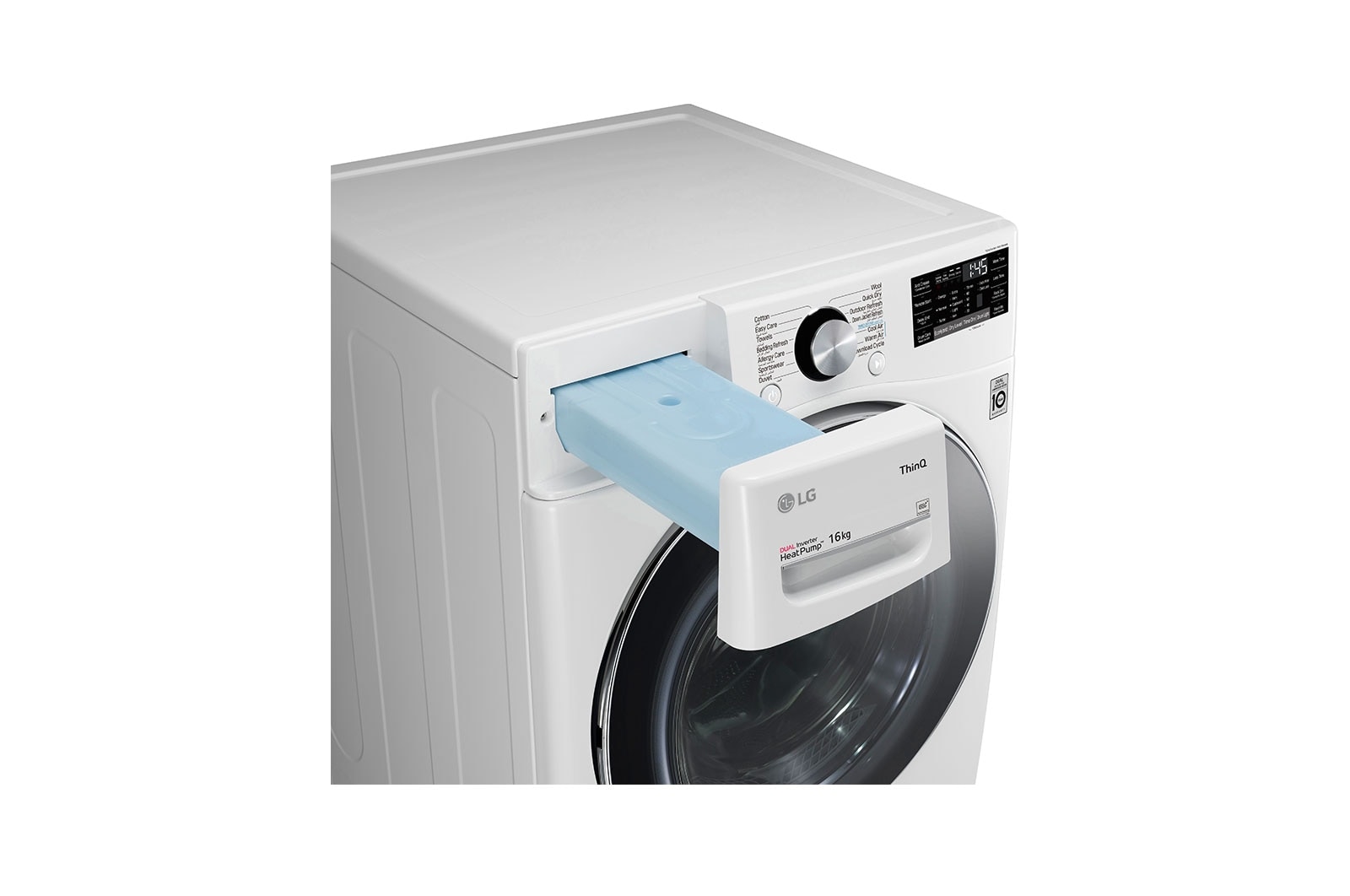 LG Máquina de secar roupa | 16 kg | Dual Inverter Heat Pump™ | Etiqueta energética A+++ | EcoHybrid™ | Limpeza automática condensador, RH16U8AVCW