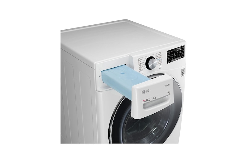 LG Máquina de secar roupa | 16 kg | Dual Inverter Heat Pump™ | Etiqueta energética A+++ | EcoHybrid™ | Limpeza automática condensador, RH16U8AVCW