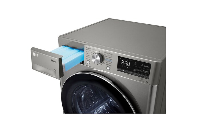 LG Máquina de secar roupa | 9 kg | Dual Inverter Heat Pump™ | Etiqueta energética C | EcoHybrid™ | Limpeza automática condensador, RH90V9PV2N