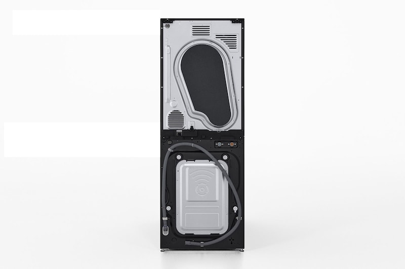 LG Máquina de Lavar e Secar LG WashTower, 12 kg de lavar e 10 kg de secar, eficiência energética A-10% e C, AIDD™, Steam™, TurboWash™, Dual Inverter Heat Pump™, EcoHybrid™, limpeza automática do condensador, preto, WT1210BBF