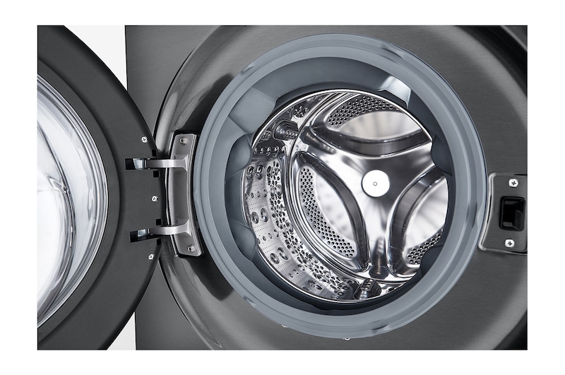 LG Máquina de Lavar e Secar LG WashTower, 12 kg de lavar e 10 kg de secar, eficiência energética A-10% e C, AIDD™, Steam™, TurboWash™, Dual Inverter Heat Pump™, EcoHybrid™, limpeza automática do condensador, preto, WT1210BBF