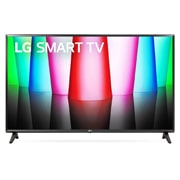 LG 32LQ570B6LA Vista frontal da TV LG Full JD com imagem infill e logótipo do produto