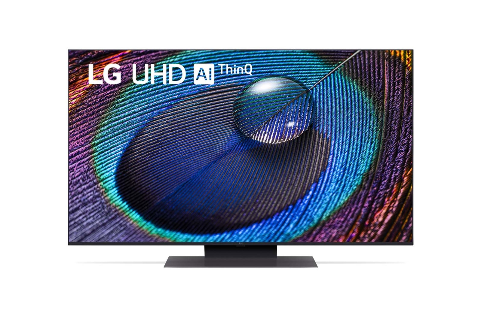 Vista frontal de LG UHD TV 4K, série UR91, Processador α5 Gen6 AI, webOS 23 50UR91006LA