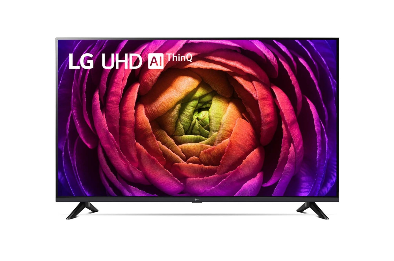 Vista frontal da TV LG UHD