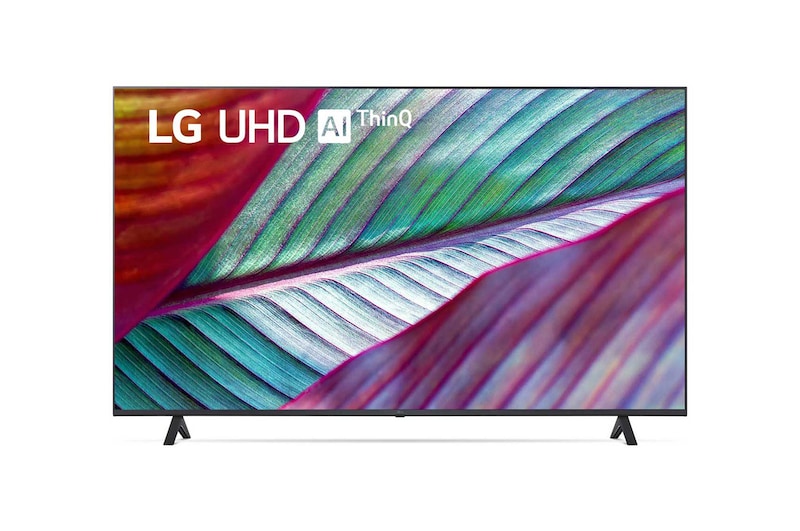 Vista frontal de LG UHD TV 4K, série UR78, Processador α5 Gen6 AI, webOS 23 55UR78006LK