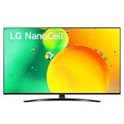 Uma vista frontal da TV LG NanoCell