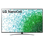 Uma vista frontal da TV LG NanoCell