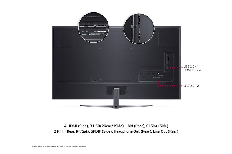 LG QNED MiniLED TV 4K, série QNED91, Processador α7 Gen4 AI, webOS 6.0, 65QNED916PA
