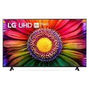 Vista frontal de LG UHD TV 4K, série UR80, Processador α5 Gen6 AI, webOS 23 70UR80006LJ