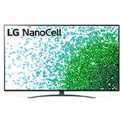 Uma vista frontal da TV LG NanoCell