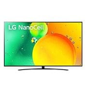 Uma vista frontal da TV LG NanoCell