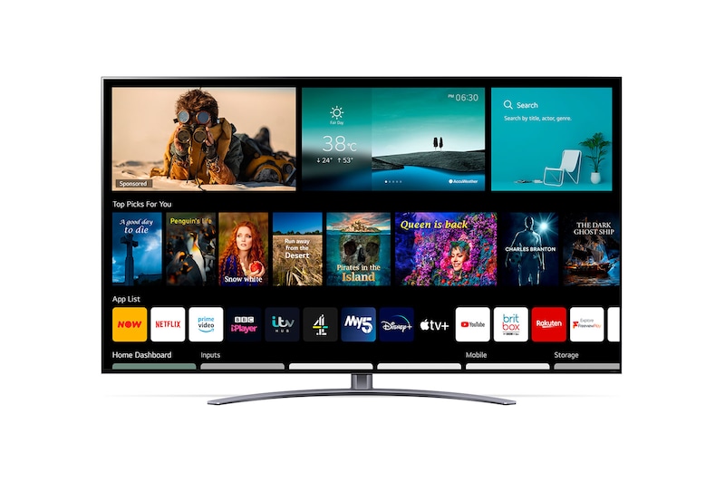 LG QNED MiniLED TV 4K, série QNED91, Processador α7 Gen4 AI, webOS 6.0, 86QNED916PA