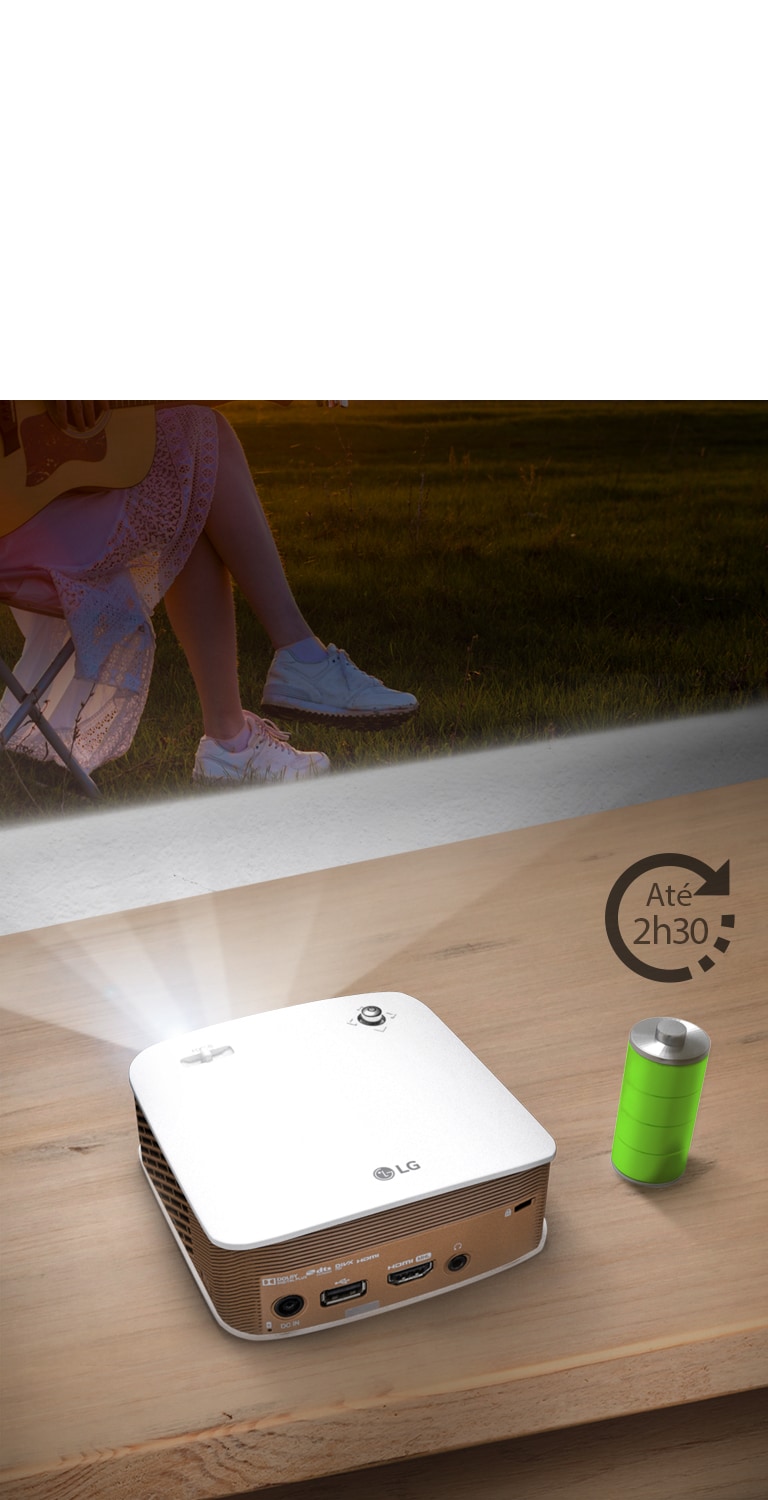 Bateria incorporada até 2h30