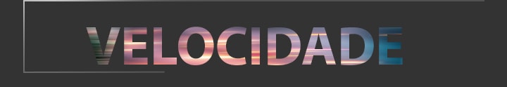 A velocidade é escrita em maiúsculas.