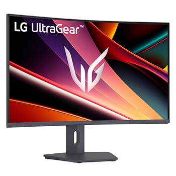 vista frontal do monitor com o suporte em baixo