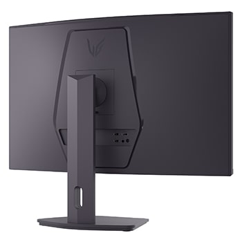 vista lateral de um monitor inclinado