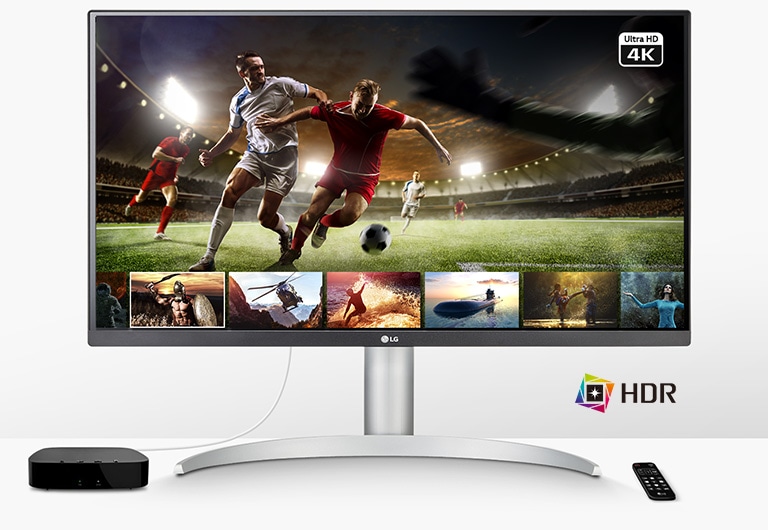 O monitor permite que os utilizadores desfrutem de conteúdos 4K e HDR.