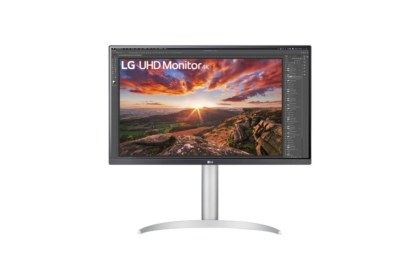 Vista frontal de Monitor UHD 4K IPS de 27” com VESA DisplayHDR™ 400 27UP850K-W