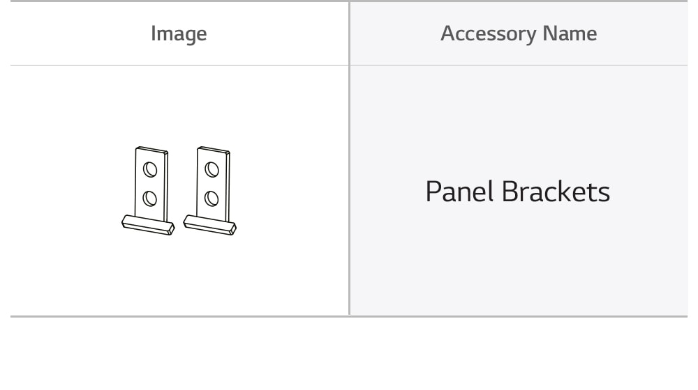Os supoertes do painel são necessários para a instalação.