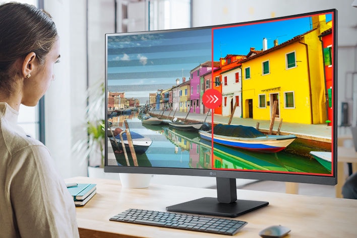 Monitor Curvo 32'' VA Full HD com 100Hz - 32MR50C-B | LG Portugal