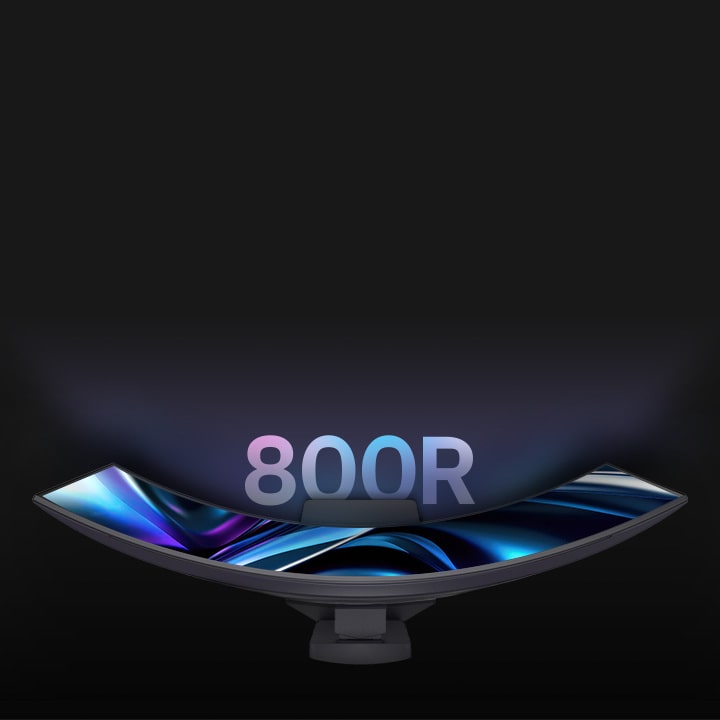 Vista superior do corpo de curvatura 800r.