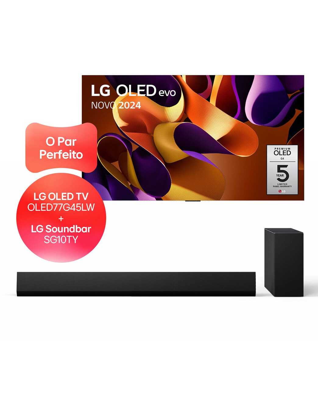 LG OLED evo G4 4K Smart TV 77 polegadas + LG Soundbar Dolby Atmos com 3 ...