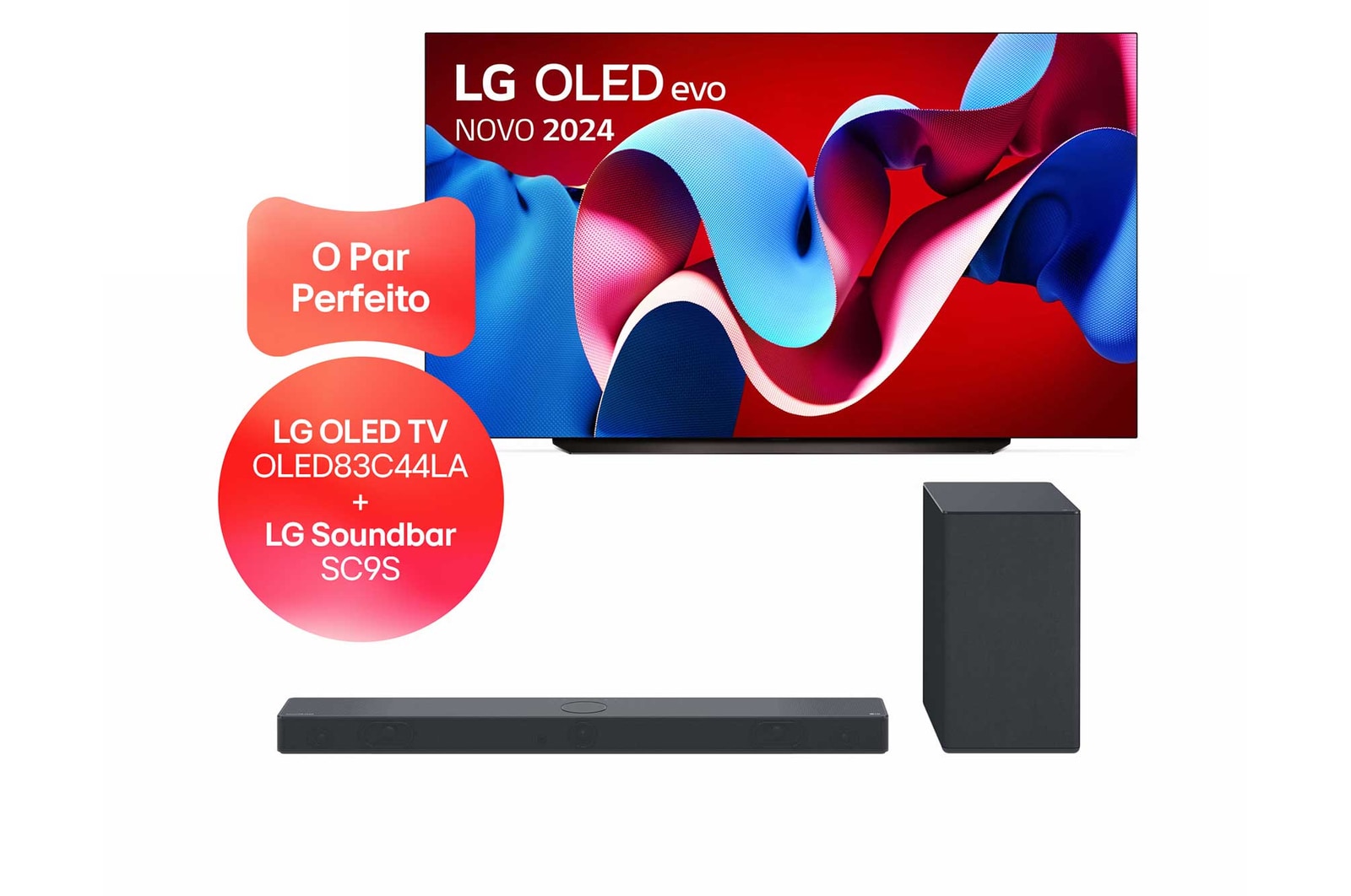 LG OLED evo C4 4K Smart TV 83 polegadas + LG Soundbar SC9S ...