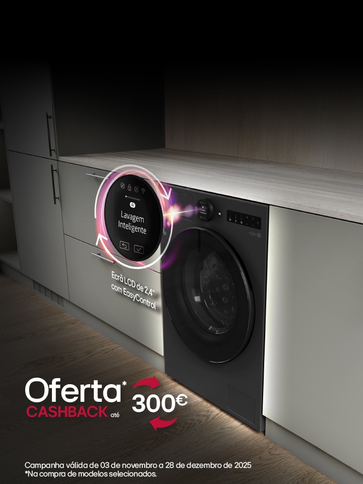 Campanha cashback máquinas de lavar roupa
