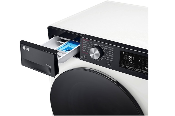 Vista da porta de detergente 