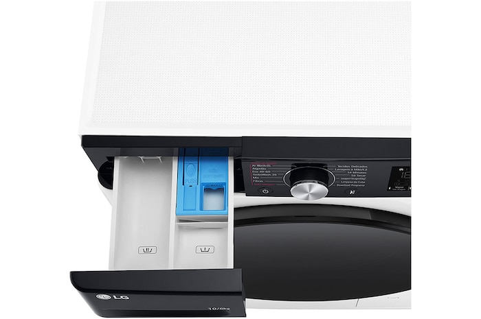 Vista da porta de detergente 