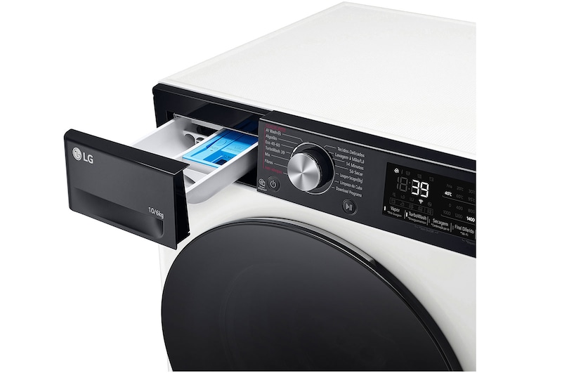 Vista da porta de detergente 