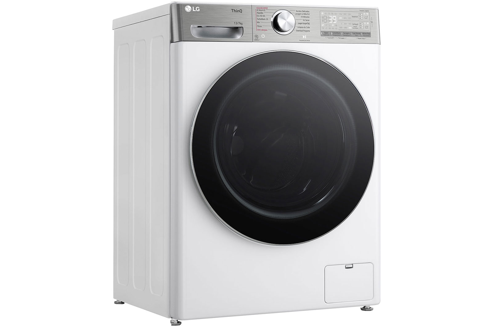 LG Máquina de lavar e secar roupa LG F4DR9513P2W, 13/7 kg, eficiência energética A-10%/D, 1400 r.p.m., AI DD™, Steam+™, TurboWash360™, ezDispense™, EcoHybrid™, branco, F4DR9513P2W