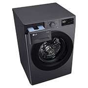 Top perspective view with detergent port open