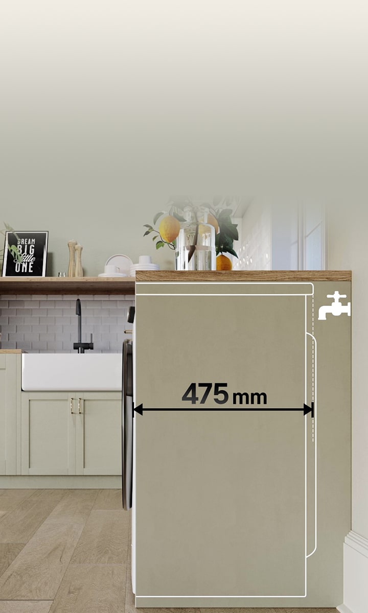 Grande capacidade com profundidade reduzida