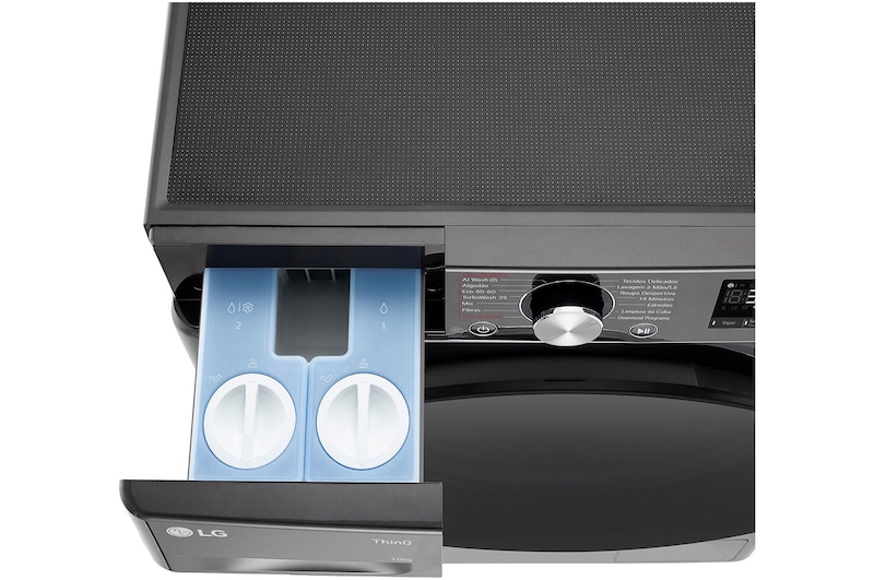 Vista aberta da gaveta superior